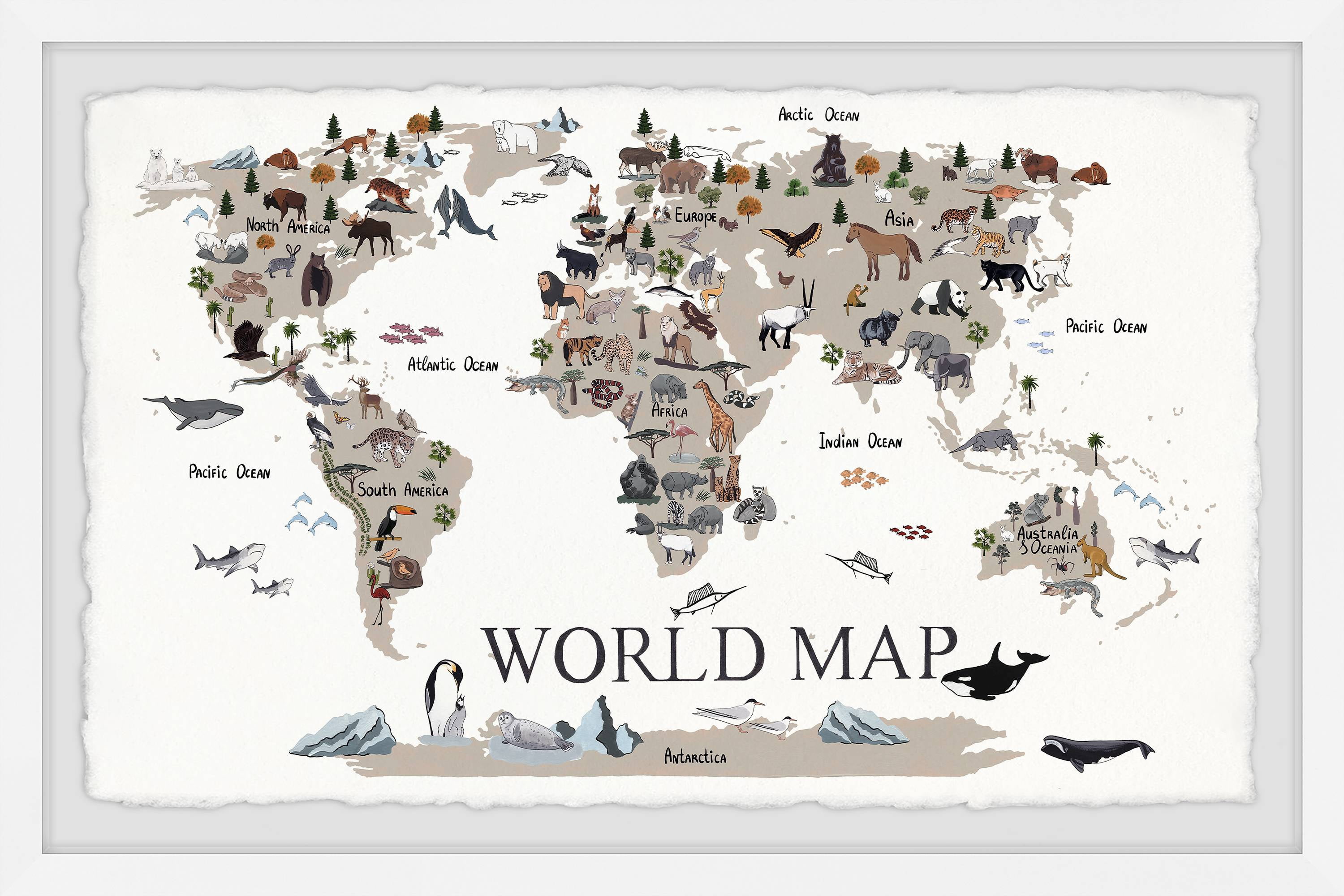 Marmont Hill Find the Animals Framed Wall Art