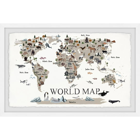 Marmont Hill Find the Animals Framed Wall Art