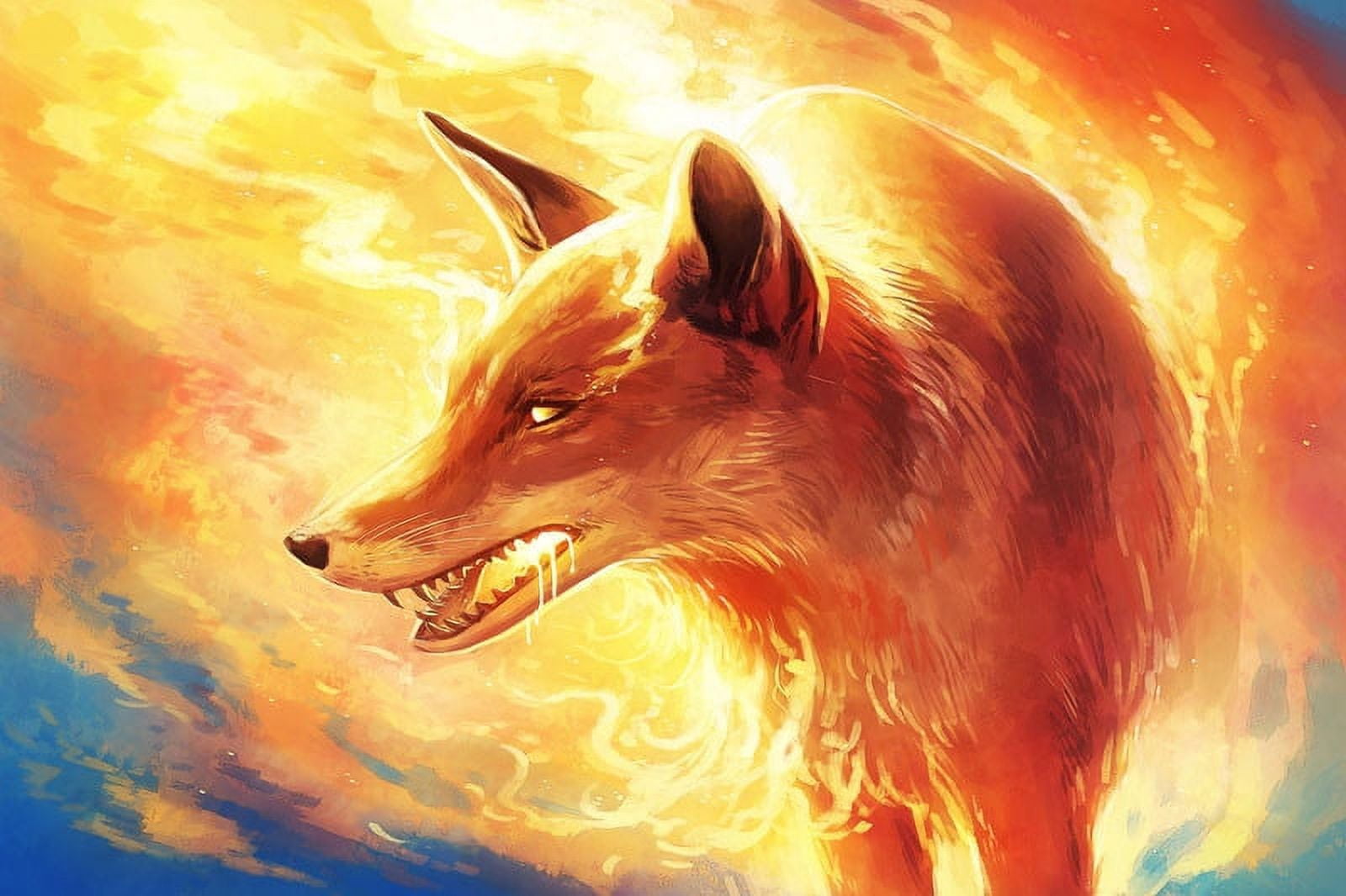 Marmont Hill "Fire Fox" Painting Print on Canvas