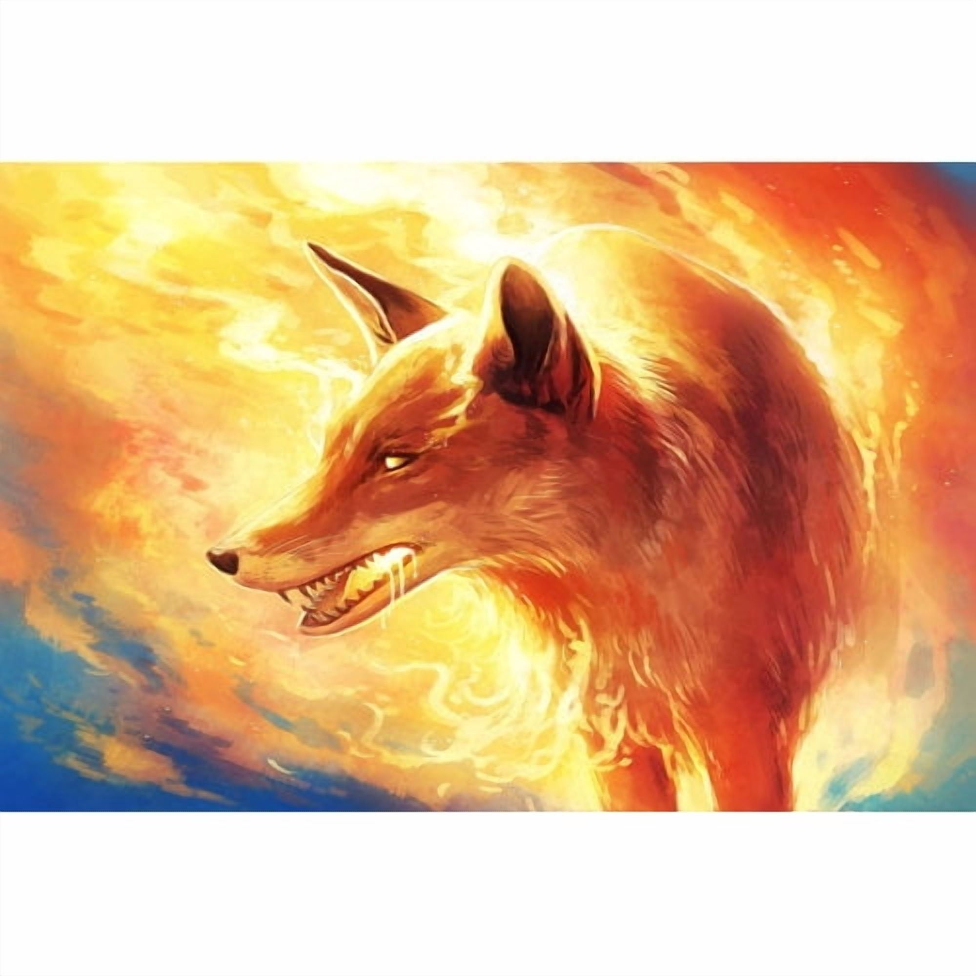 Marmont Hill "Fire Fox" Painting Print on Canvas