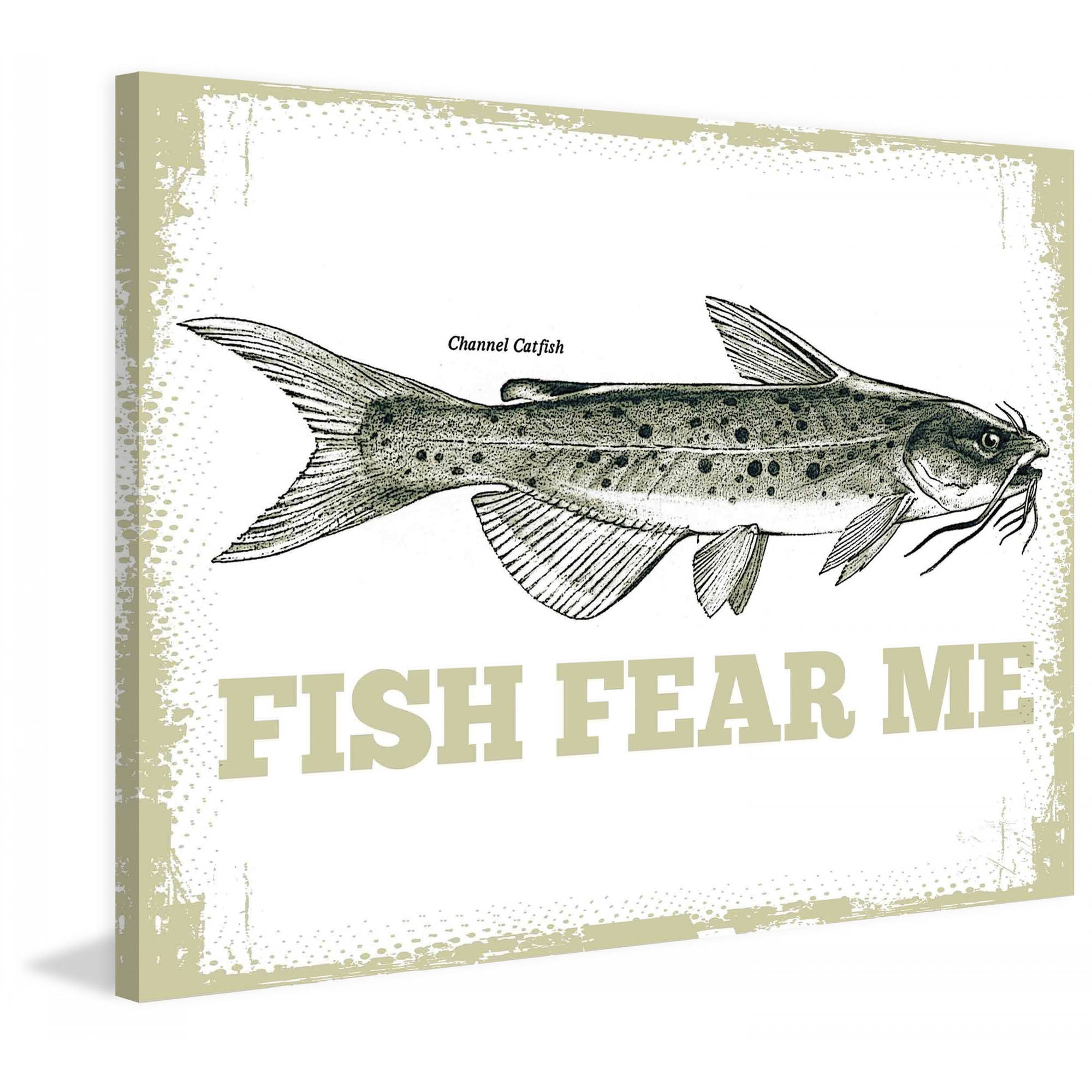 Marmont Hill Fish Fear Me by Saturday Evening Post Painting Print on Canvas