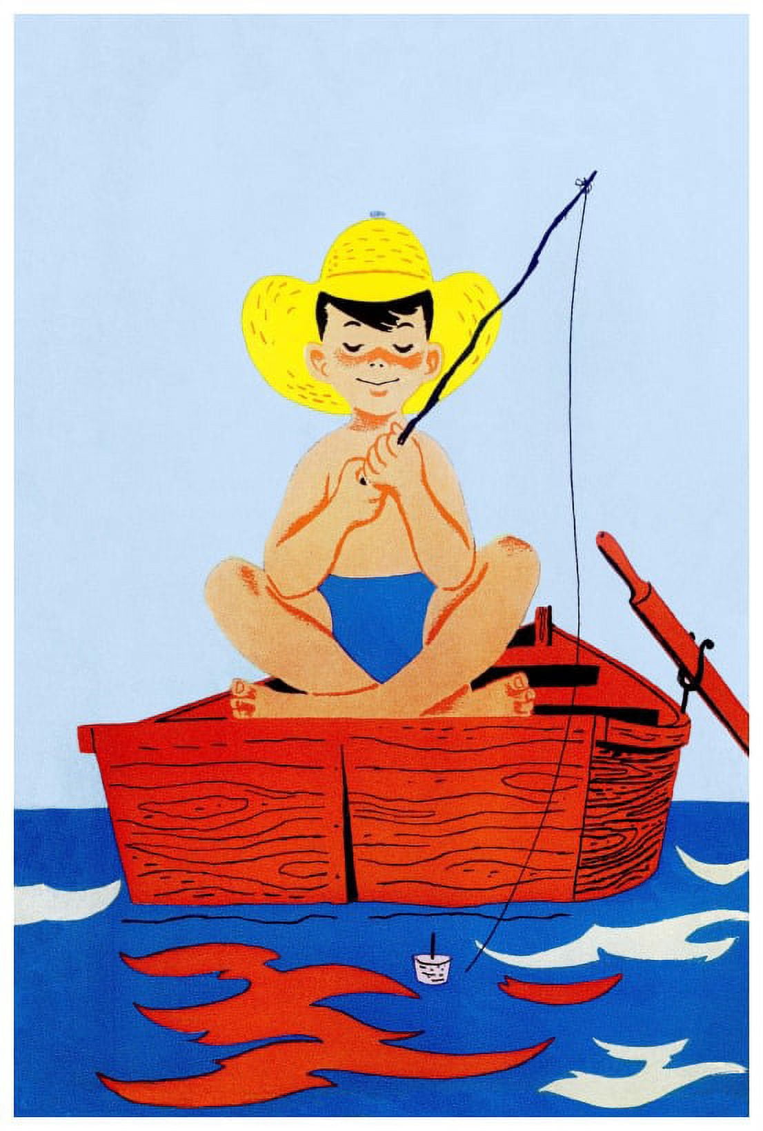 Marmont Hill "Fishing Alone" by Curtis Painting Print on Canvas