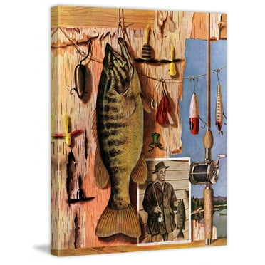Marmont Hill Fishing Still Life by John Atherton Painting Print on Canvas