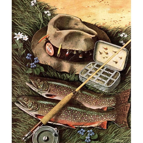 Marmont Hill Fishing Still Life by John Atherton Painting Print on Canvas
