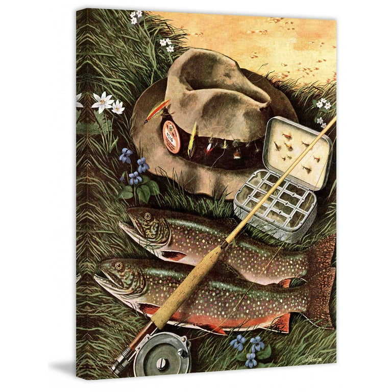 Marmont Hill - Handmade The Fish are Jumping Painting Print on Canvas - Bed  Bath & Beyond - 10406403