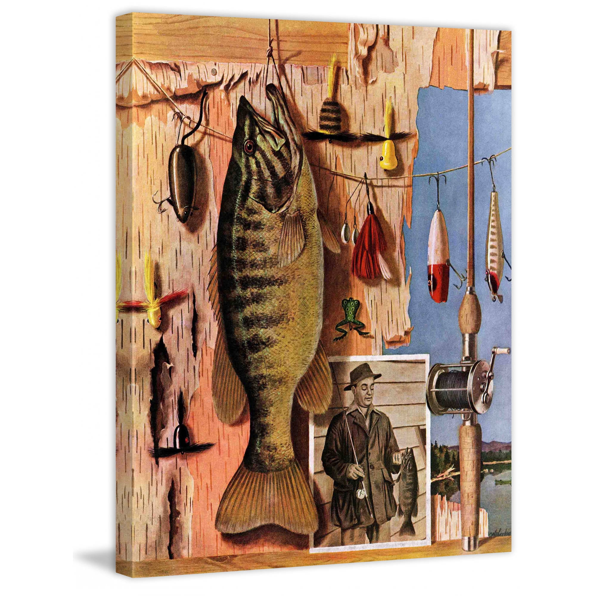 Marmont Hill Fishing Still Life by John Atherton Painting Print on Canvas