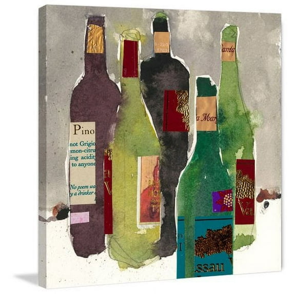 Marmont Hill "Five Bottles" Painting Print on Wrapped Canvas
