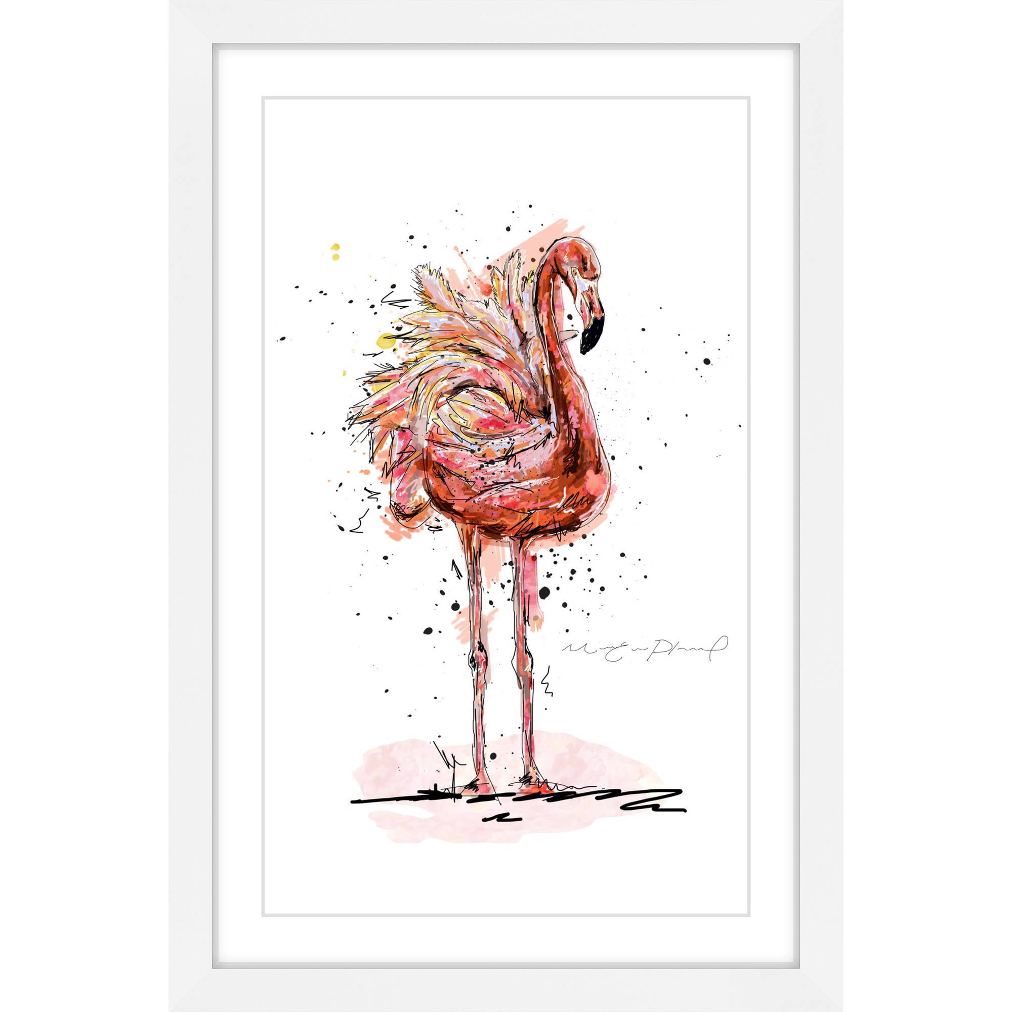 Marmont Hill "Flamand" By Marie-Eve Pharand Framed Painting Art Print, 16.0" x 1.5"