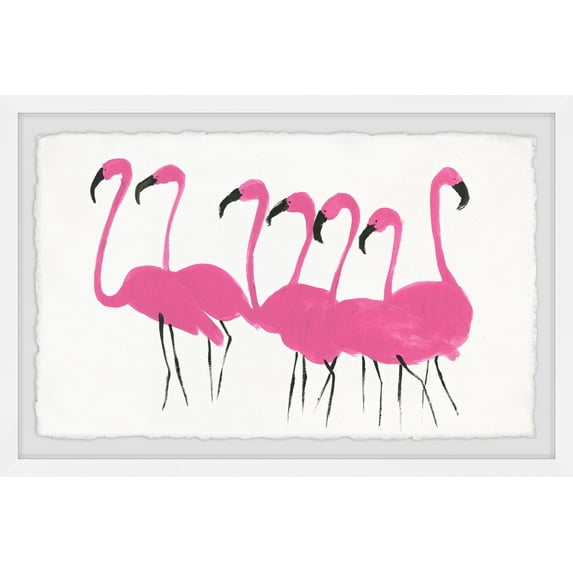 Marmont Hill Flamingo Birds Framed Art Prints