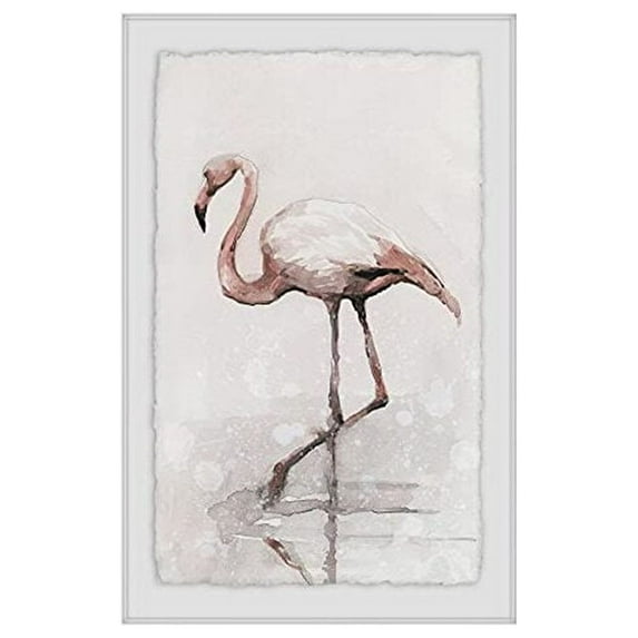 Marmont Hill Flamingo Splash Framed Painting Print