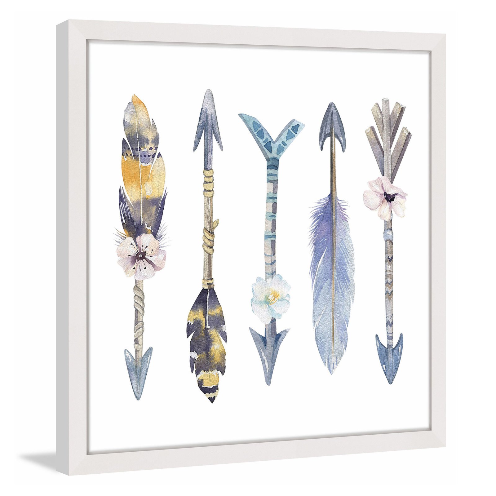 Marmont Hill "Floral Arrows" by Shayna Pitch Framed Painting Print