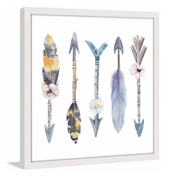 Marmont Hill "Floral Arrows" by Shayna Pitch Framed Painting Print