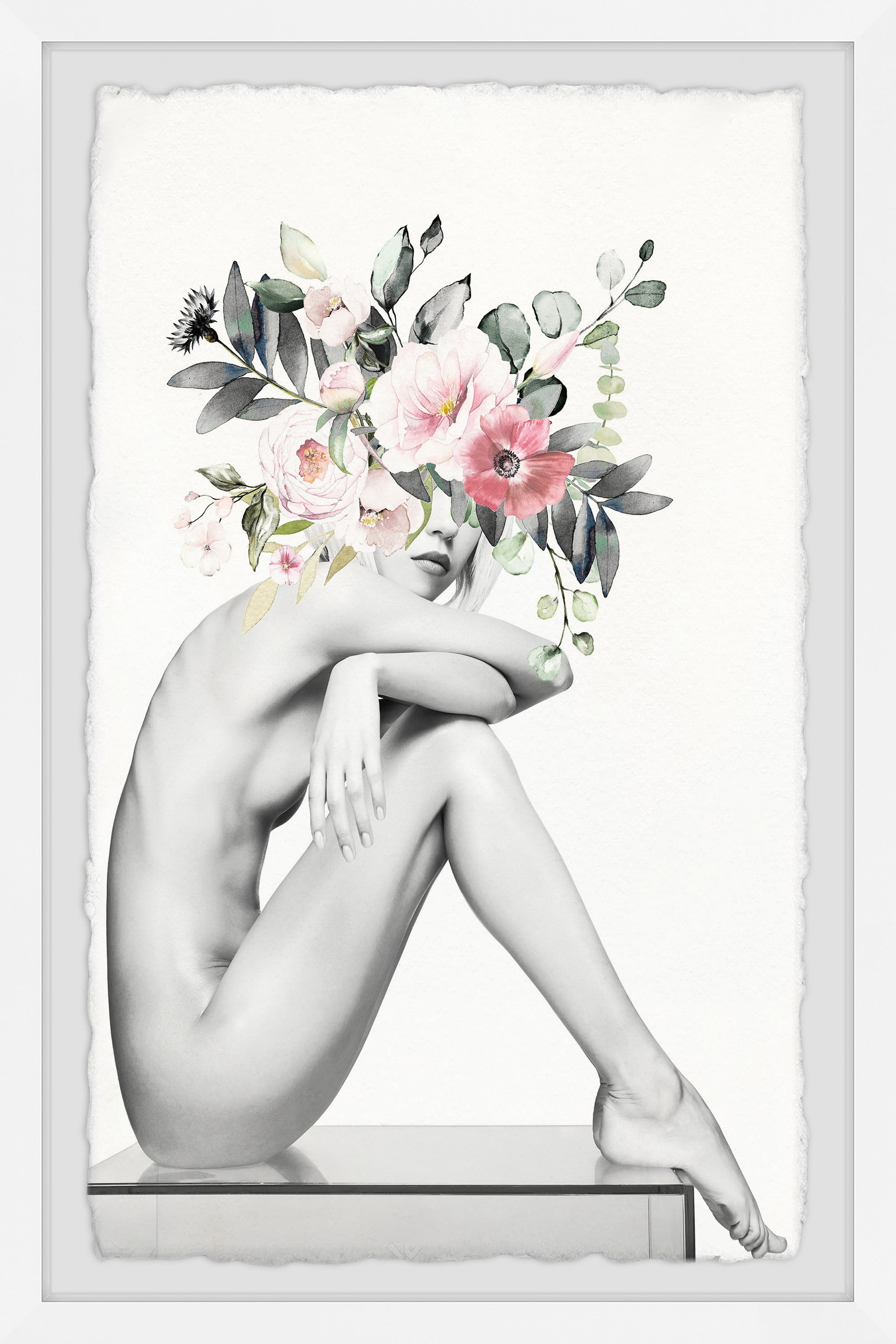 Marmont Hill Floral Crown Framed Wall Art
