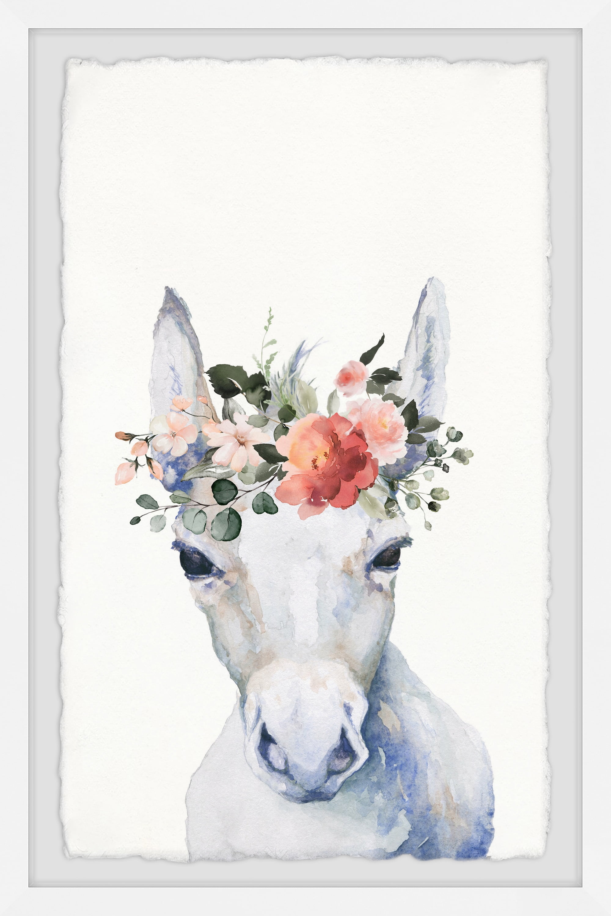Marmont Hill Floral Crowned Horse Framed Wall Art
