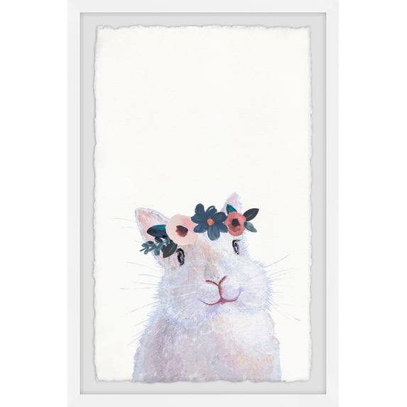 Marmont Hill Floral Crowned Rabbit Framed Wall Art
