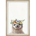 thumbnail image 1 of Marmont Hill Floral Crowned Sloth Framed Wall Art, 1 of 6