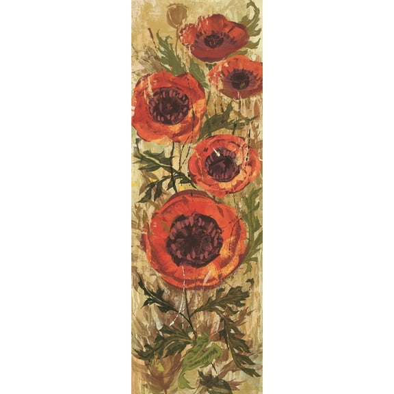 Marmont Hill "Floral Frenzy Red I" Painting Print on Canvas