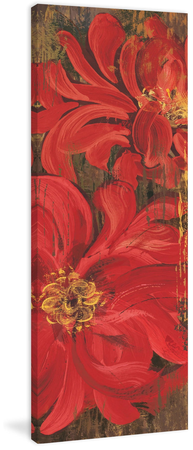 Marmont Hill "Floral Frenzy Red II" Painting Print on Canvas