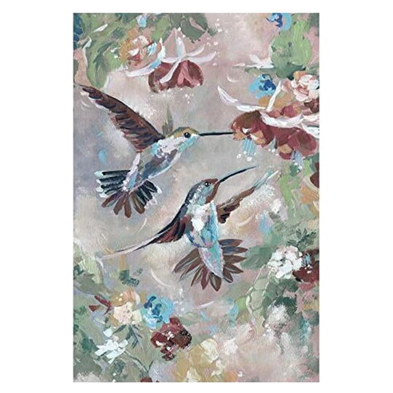 Marmont Hill Floral Garden Painting Print on Wrapped Canvas
