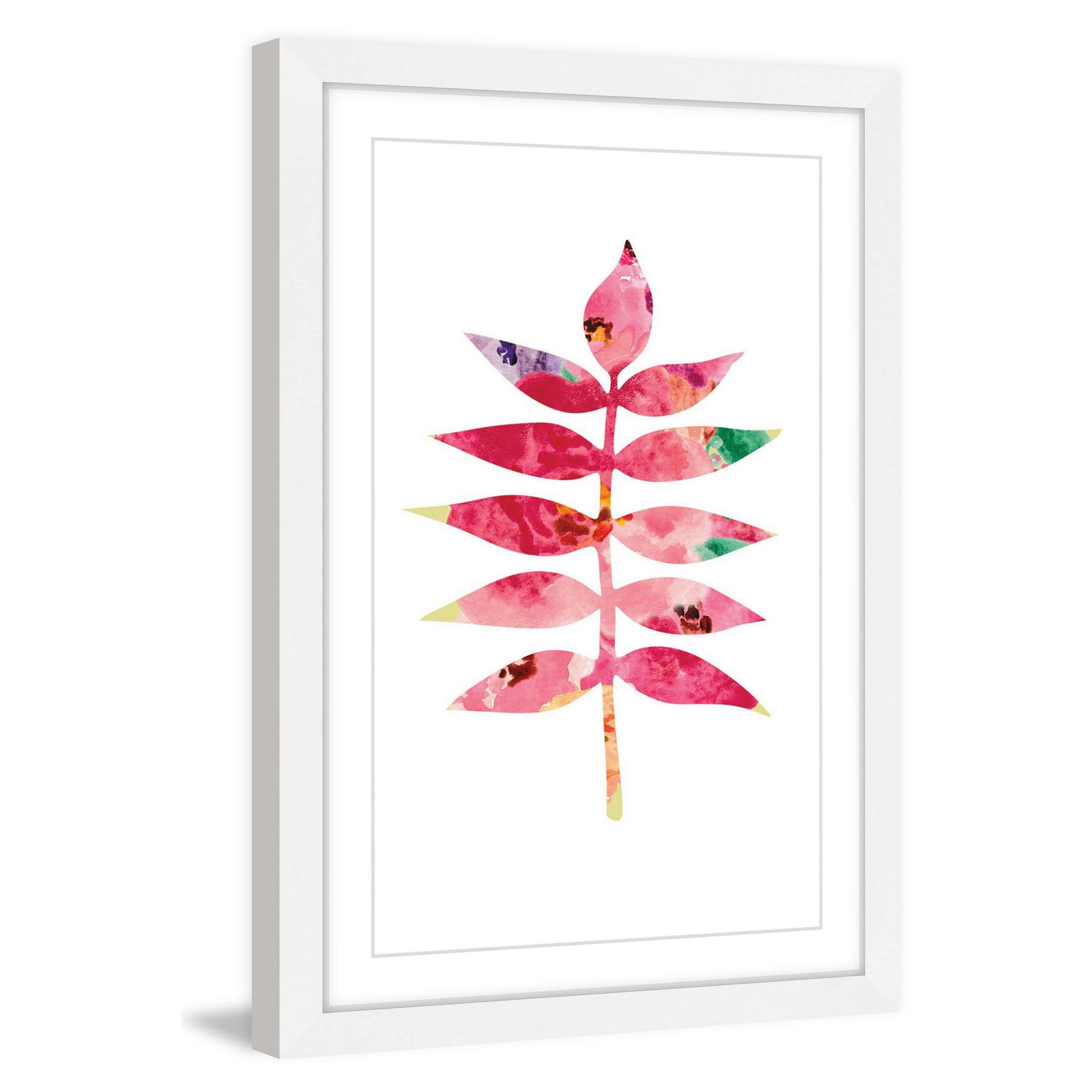 Marmont Hill "Floral Leaf 2" by Diana Alcala Framed Painting Print