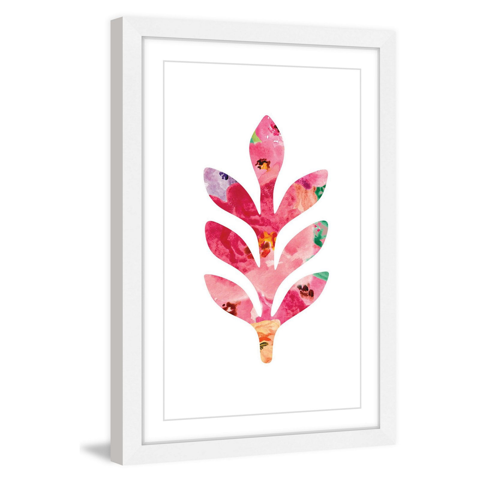 Marmont Hill "Floral Leaf" by Diana Alcala Framed Painting Print