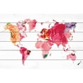 thumbnail image 1 of Marmont Hill "Floral Map" by Diana Alcala Painting Print on White Wood, 1 of 7