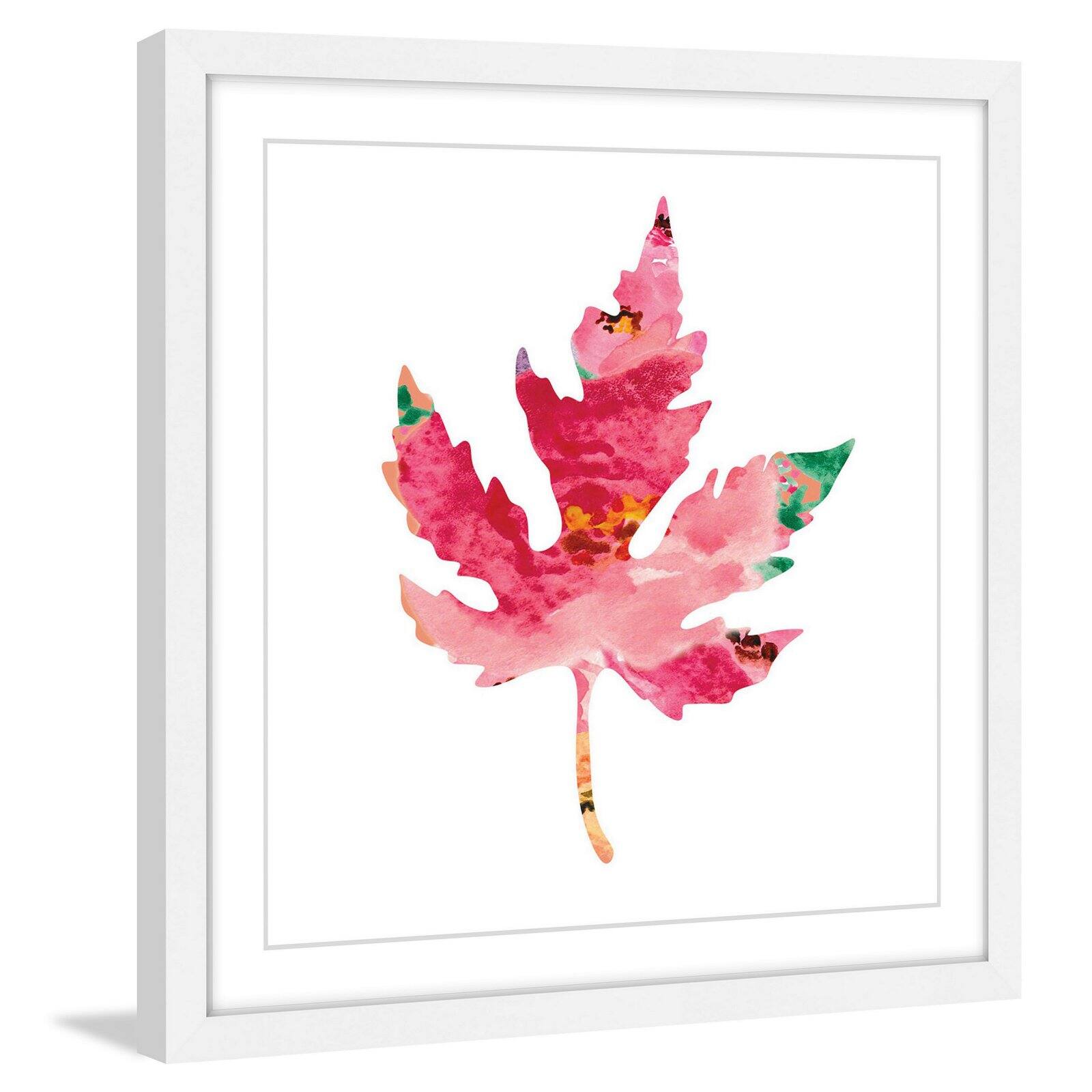 Marmont Hill "Floral Oak Leaf" by Diana Alcala Framed Painting Print