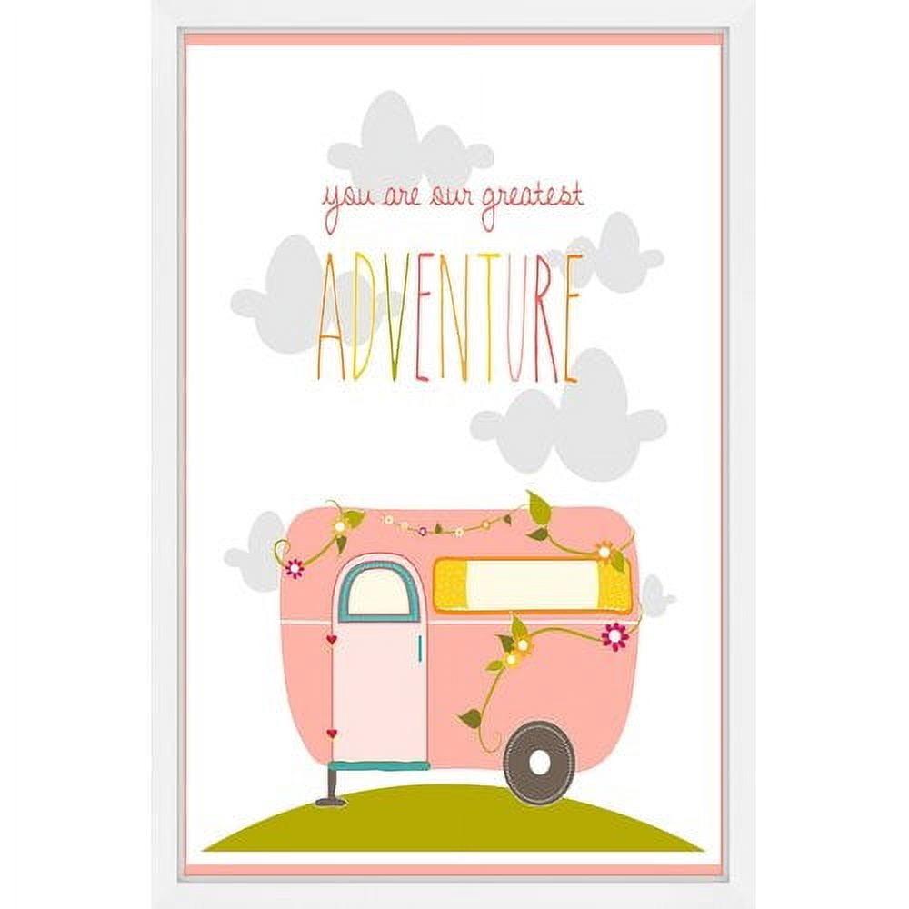 Marmont Hill "Floral Pink Camper" by Karen Zukowski Framed Painting Print