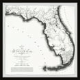 thumbnail image 1 of Marmont Hill Florida 1823 State Map II Framed Wall Art, 12" x 12", 1 of 5