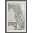thumbnail image 1 of Marmont Hill Florida Map Framed Wall Art, 24" x 36", 1 of 6