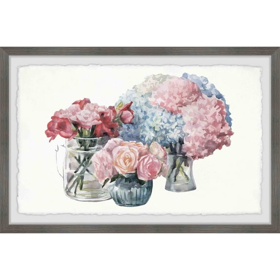 Marmont Hill Flower Bouquets Framed Wall Art