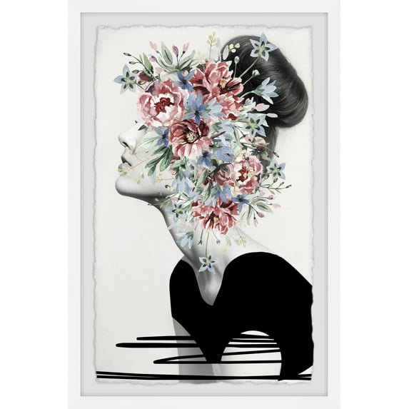 Marmont Hill Flower Crown Framed Wall Art, 30.00" x 1.50"