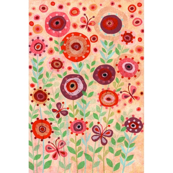 Marmont Hill Flower Flight Canvas Wall Art