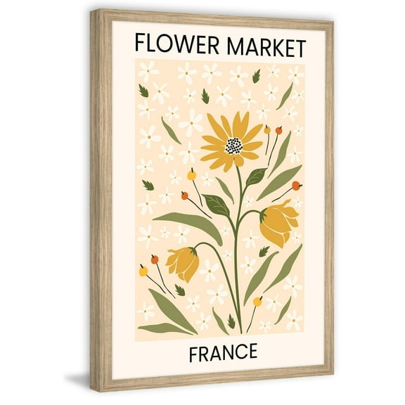 Marmont Hill Flower Market France Framed Painting Print