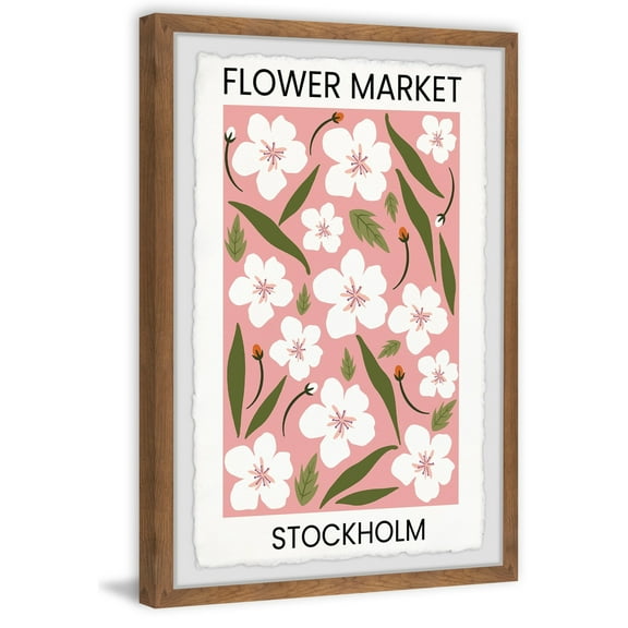 Marmont Hill Flower Market Stockholm Framed Painting Print