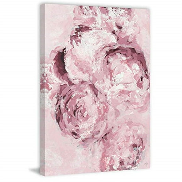 Marmont Hill Flower Smudge Painting Print on Wrapped Canvas
