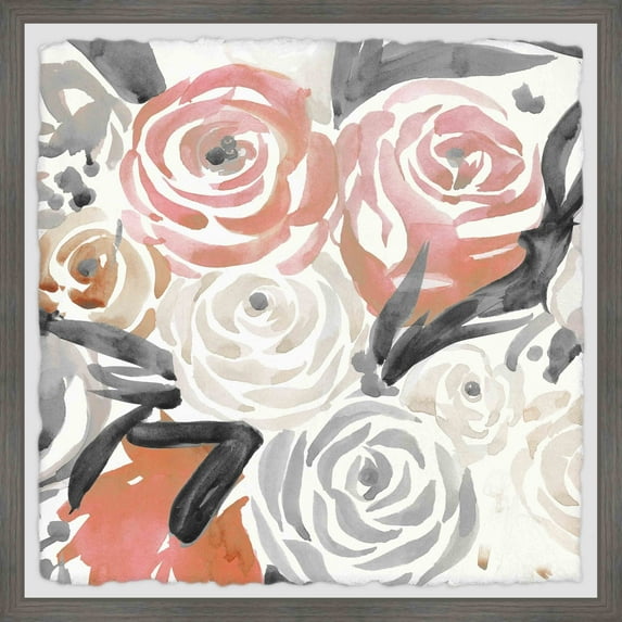 Marmont Hill Flower Zoom Framed Wall Art, 12.00" x 1.50"