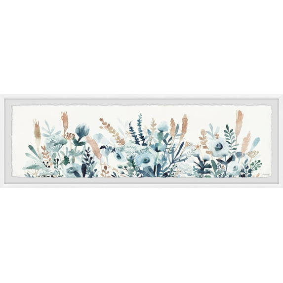 Marmont Hill Flowers and Leaves Framed Wall Art, 15" x 45"