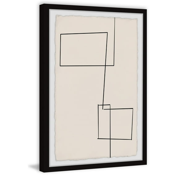 Marmont Hill Flowing Box Lines Framed Painting Print