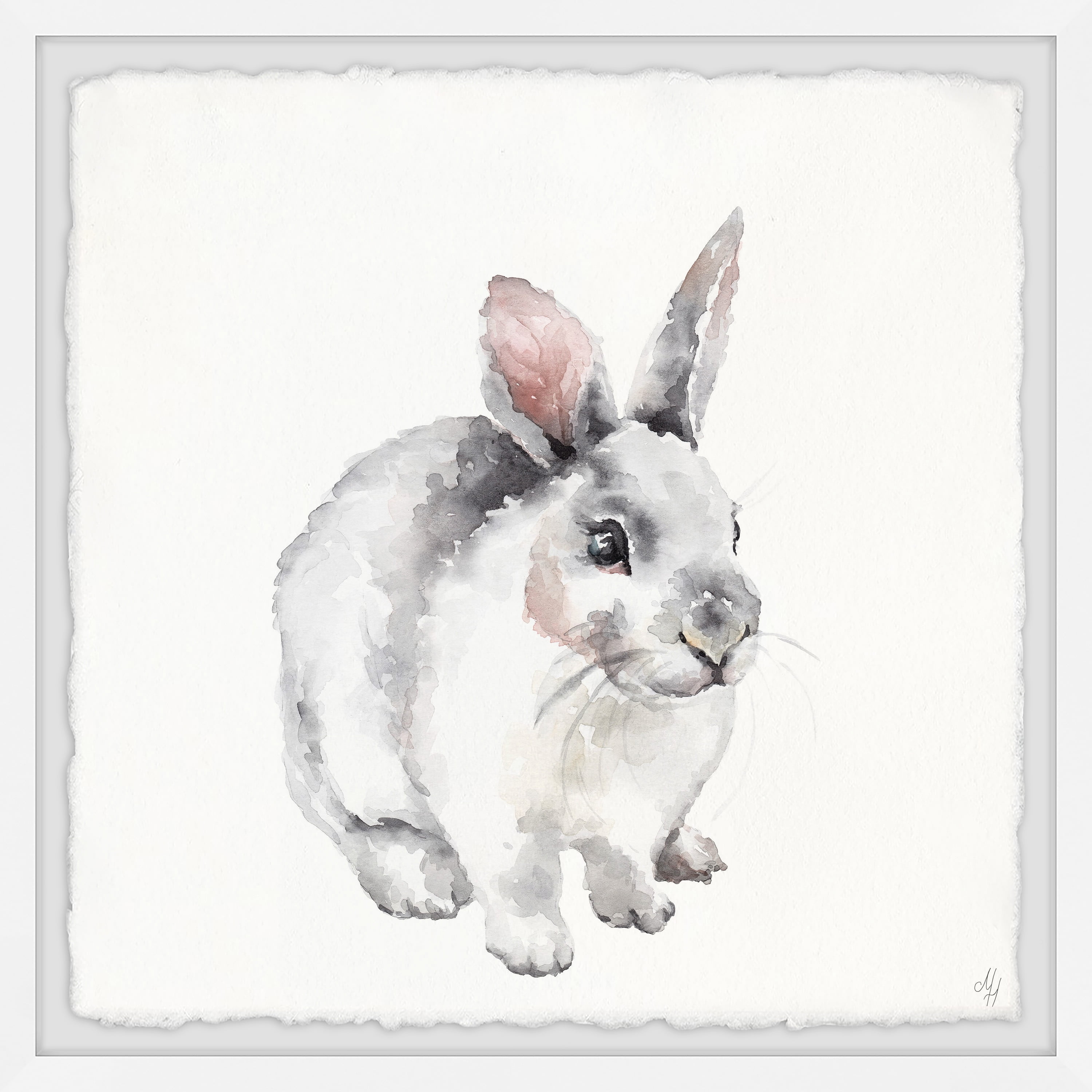 Marmont Hill Fluffy Little Bunny Framed Wall Art