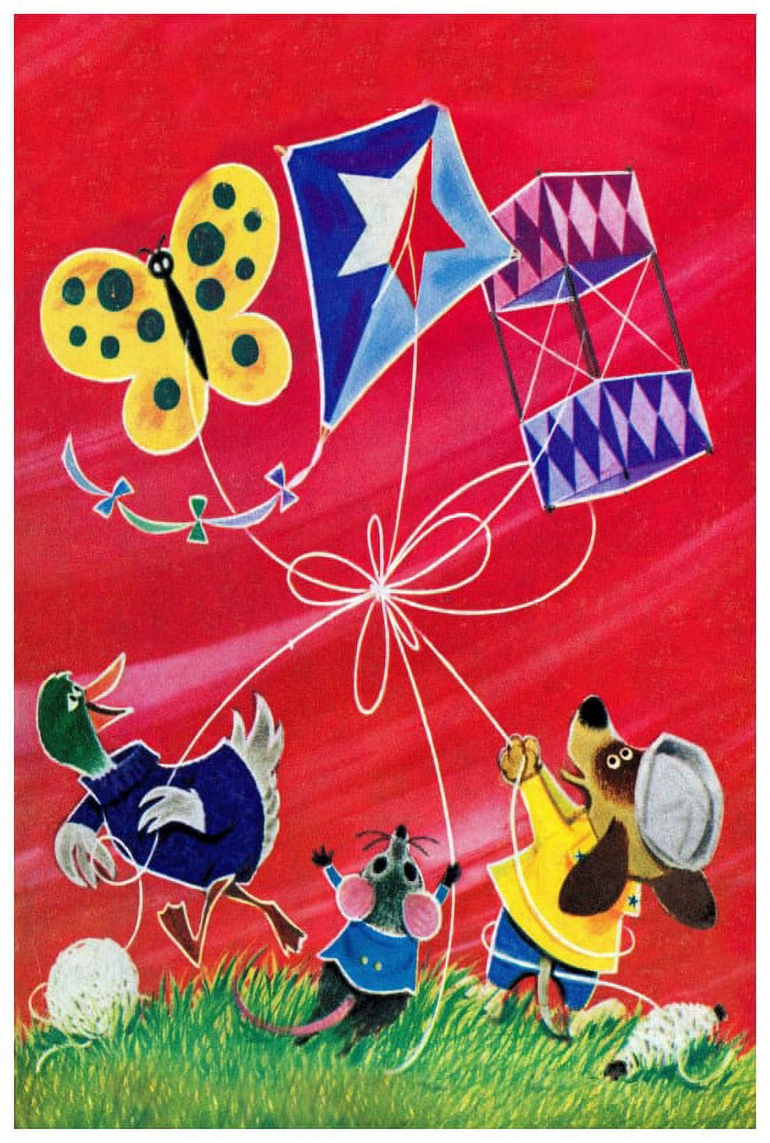 Marmont Hill "Flying a Kite" by Curtis Painting Print on Canvas