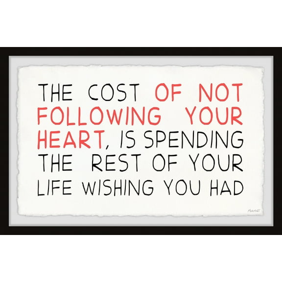 Marmont Hill Follow Your Heart II Framed Wall Art