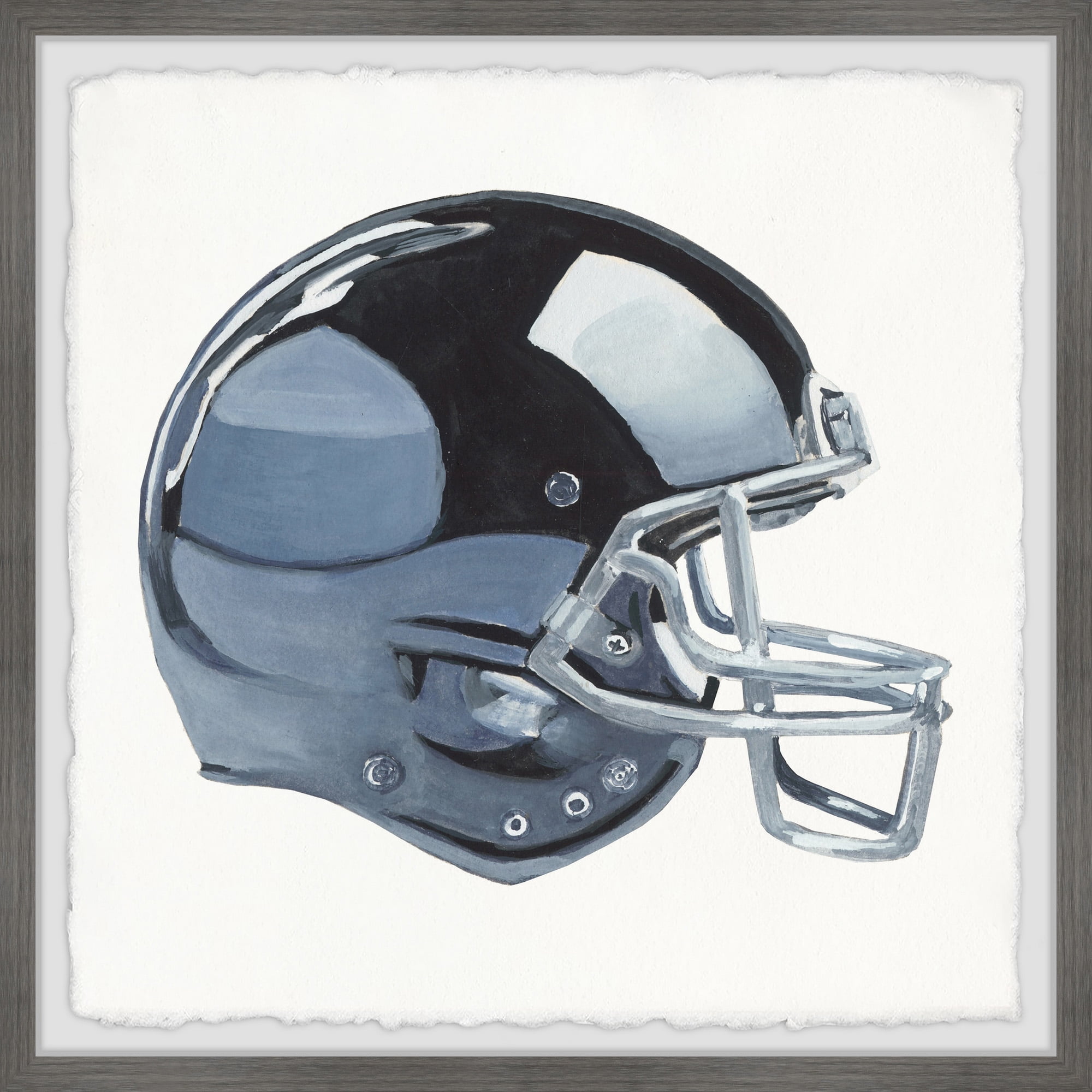 Marmont Hill Football Helmet Framed Wall Art, 12.00" x 1.50"