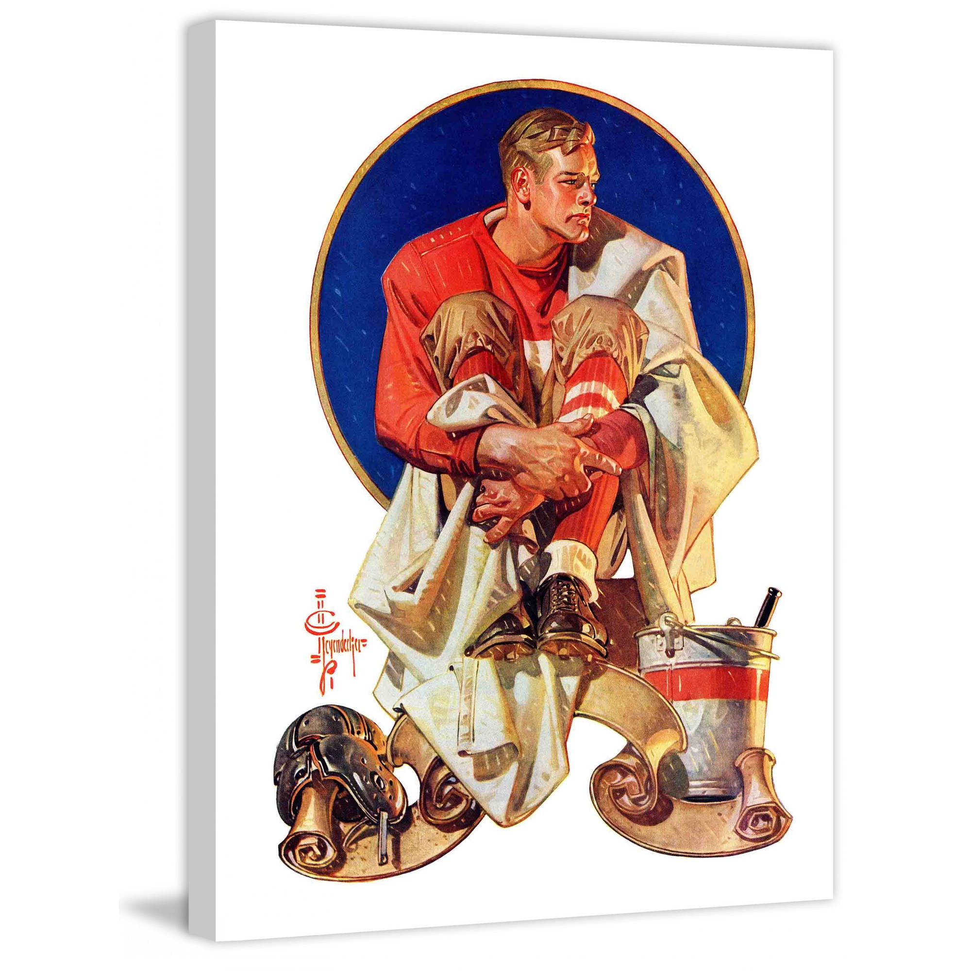 Marmont Hill Football Hero by J.C. Leyendecker Painting Print on Canvas