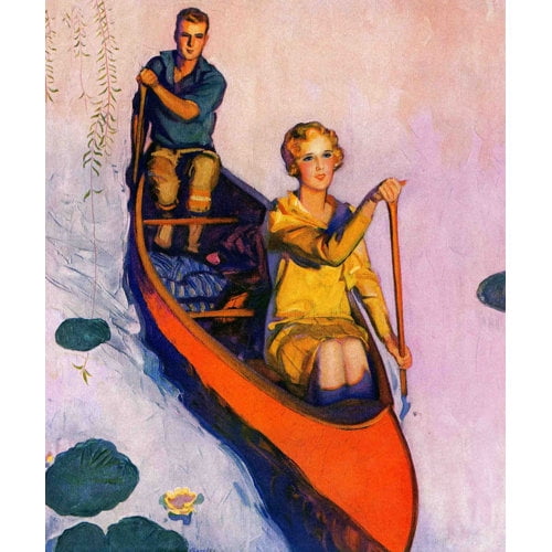 Marmont Hill Football by Saturday Evening Post Painting Print on Canvas