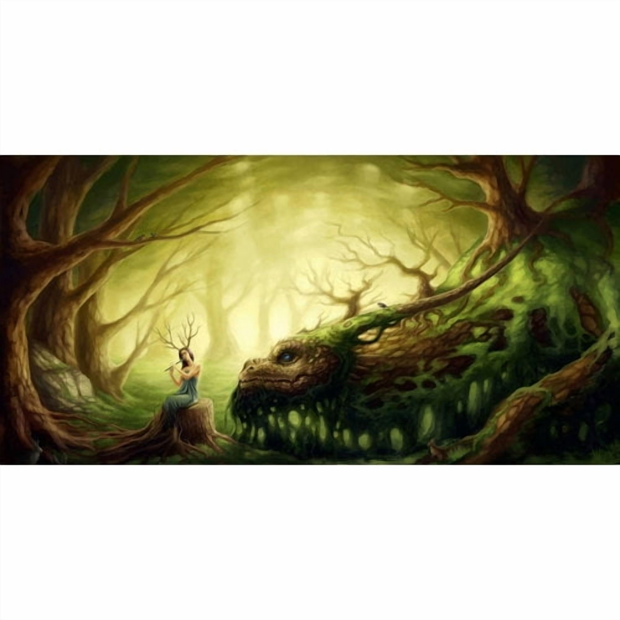 Marmont Hill 'Forest Dragon' by Jonas J dicke Painting Print on Wrapped Canvas