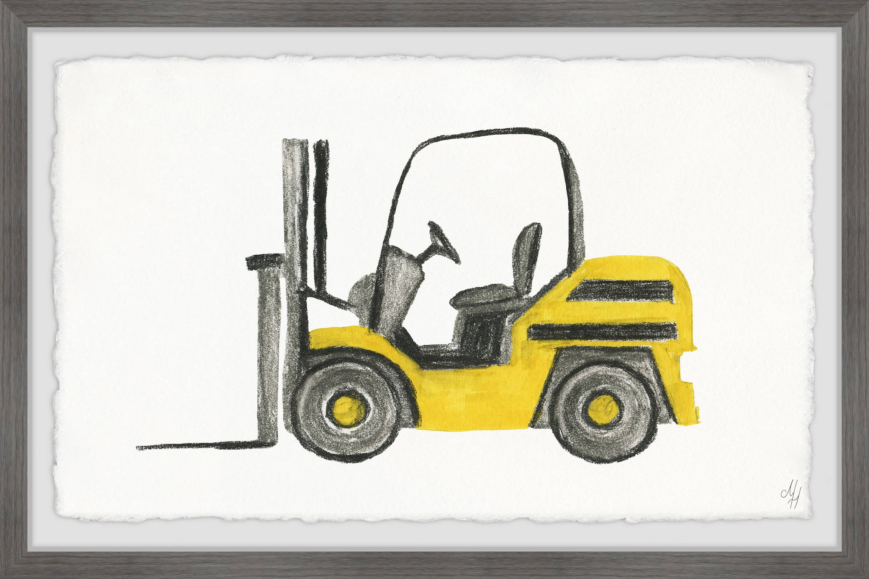 Marmont Hill Forklift Truck Framed Wall Art