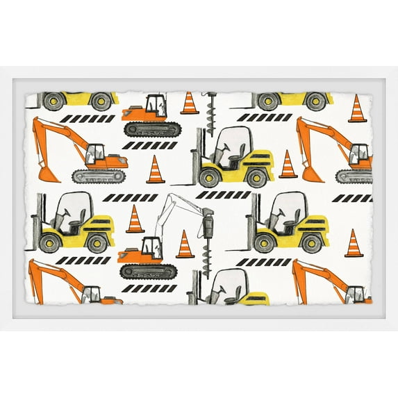 Marmont Hill Forklift and Drill Duo Framed Wall Art