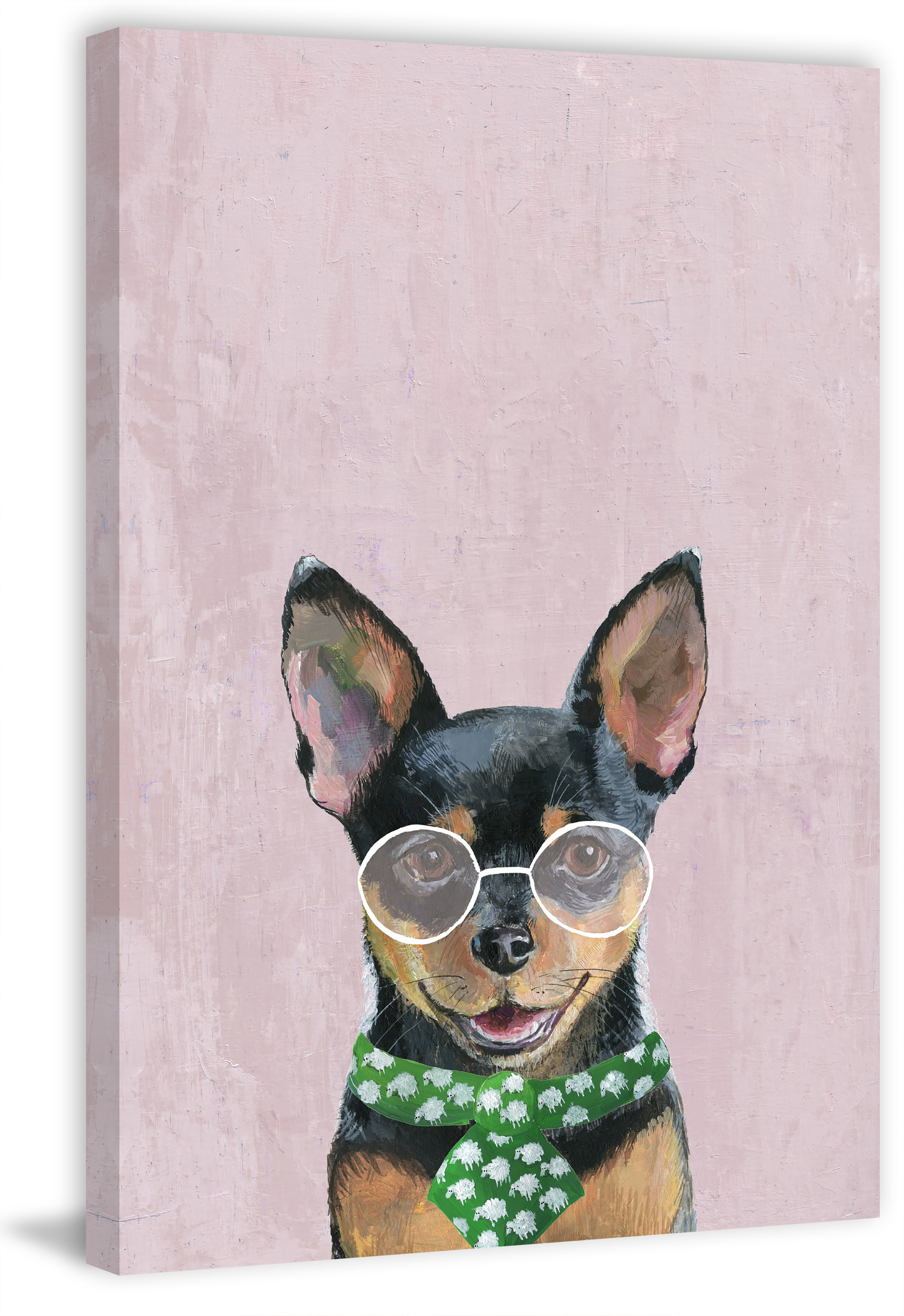 Marmont Hill "Formal Puppy" Painting Print on Wrapped Canvas