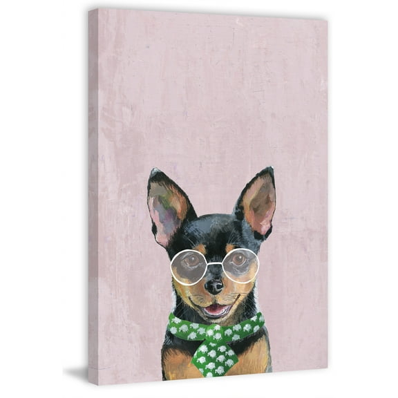 Marmont Hill "Formal Puppy" Painting Print on Wrapped Canvas